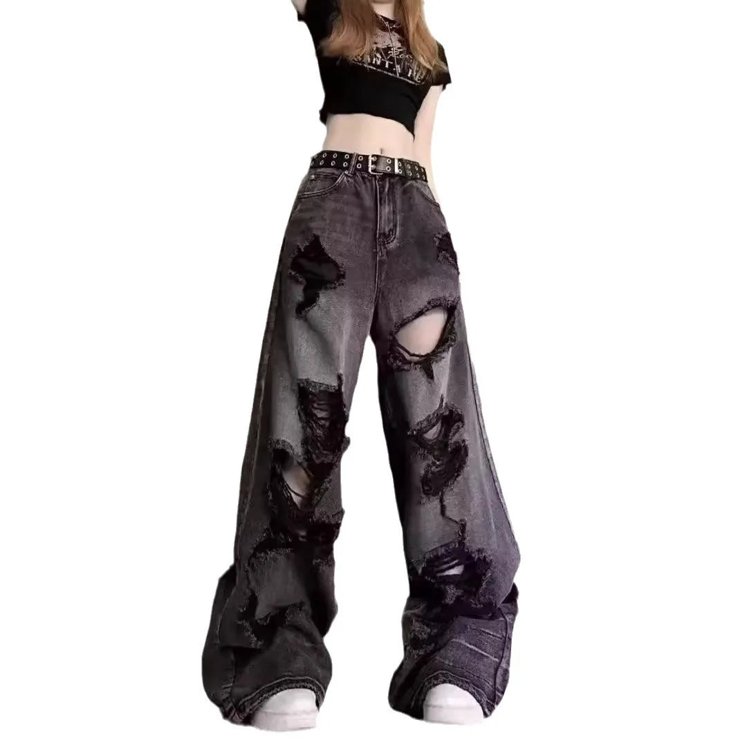 Calça de ganga rasgada para mulher para o verão