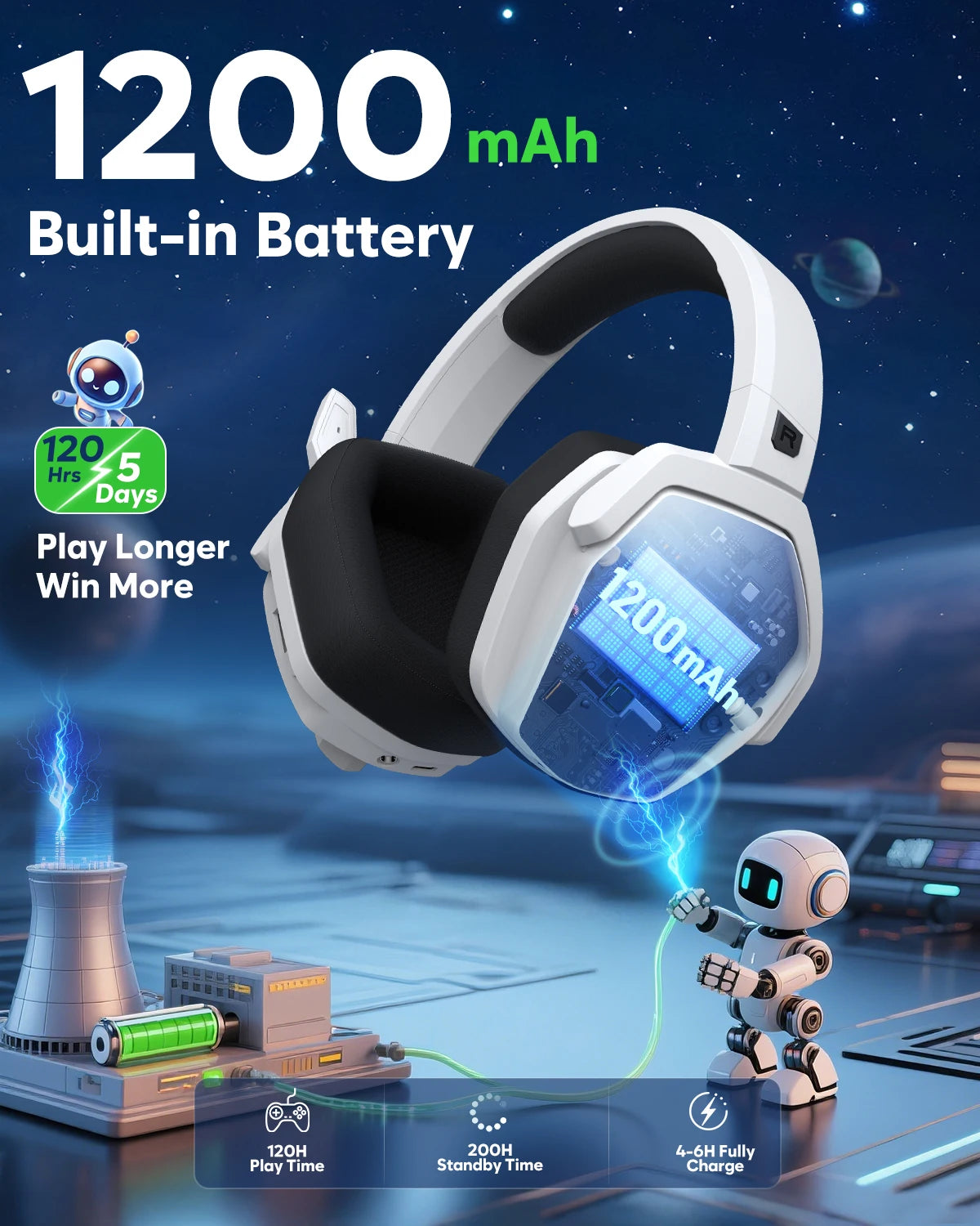 Headsets Gamer com estaçao de carregamento