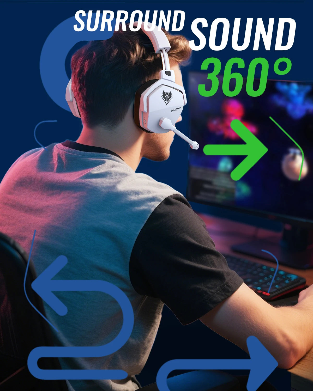Headsets Gamer com estaçao de carregamento