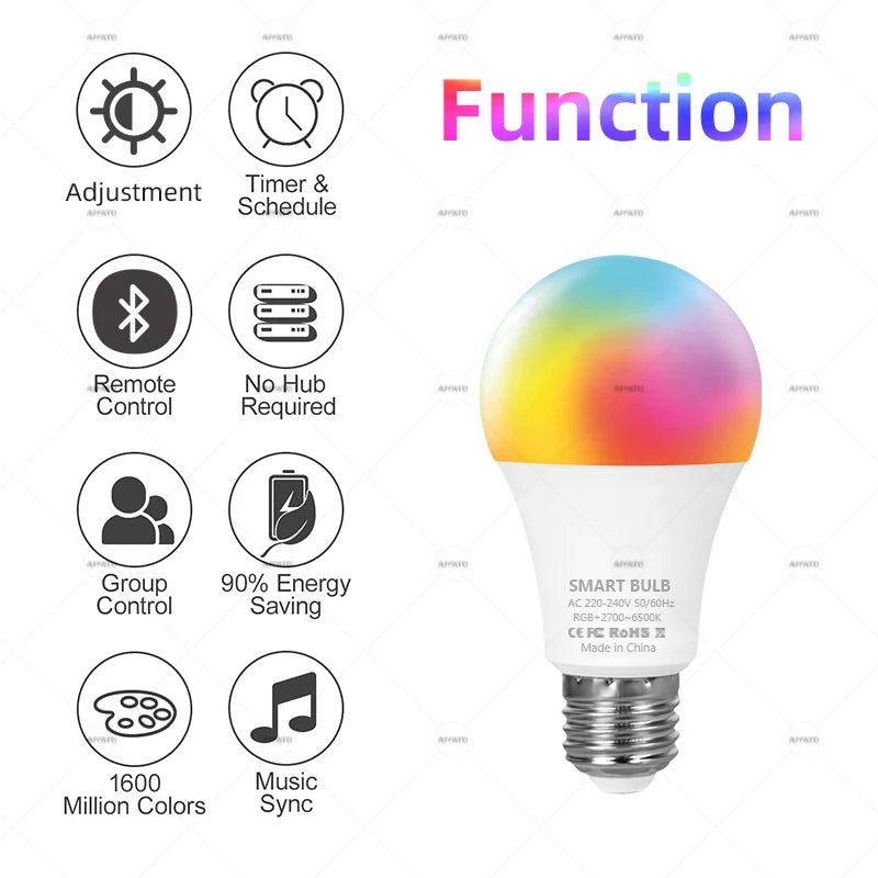 bluetooth lâmpada led regulável