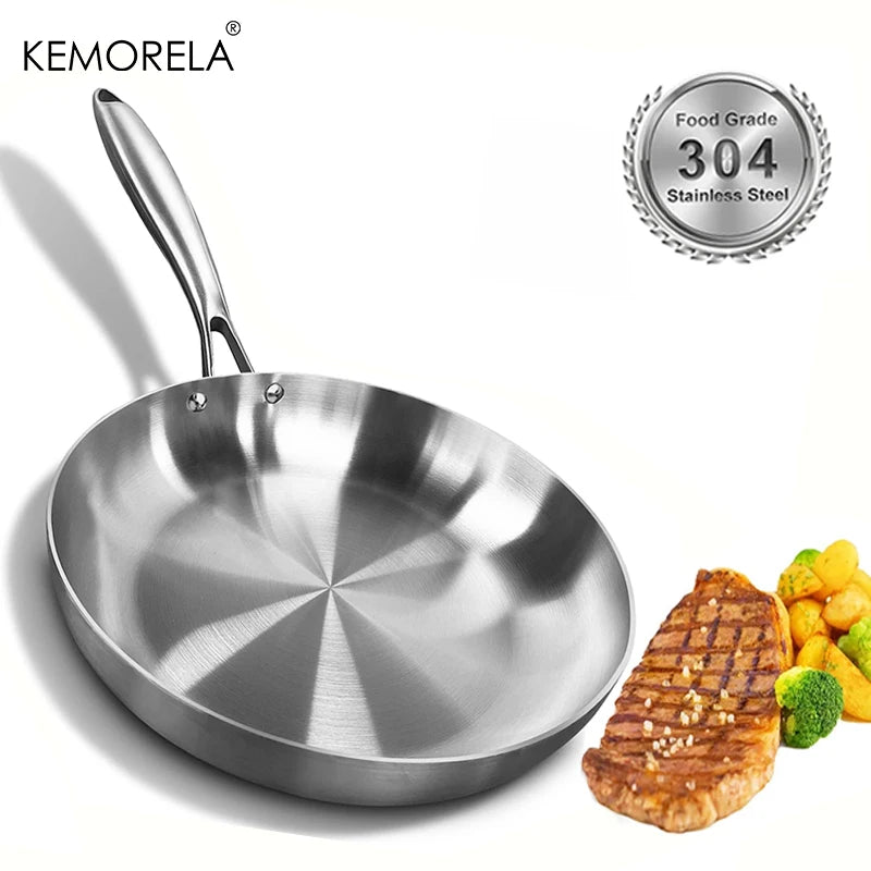 Frigideira antiaderente aço inoxidável