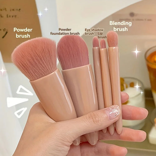 5 pçs conjunto de escova de maquiagem portátil