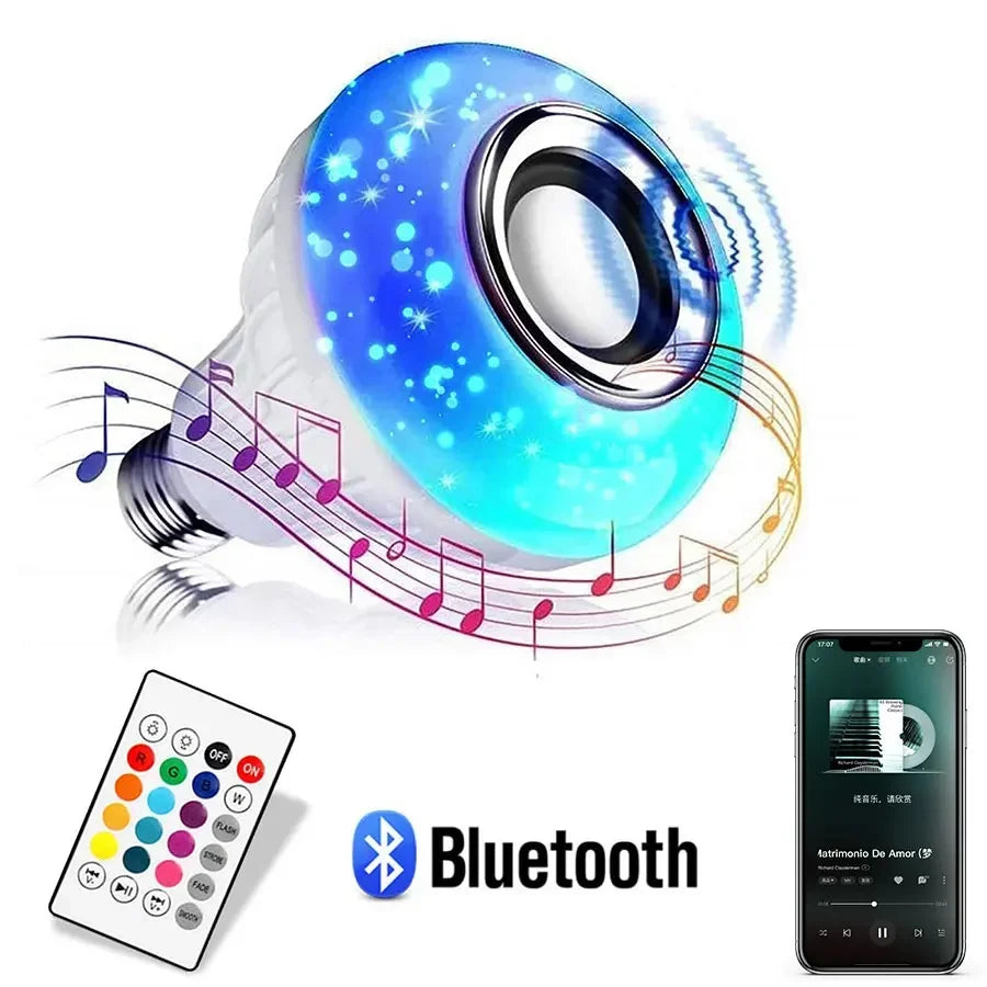 lâmpada rgb multi-cor alto-falante