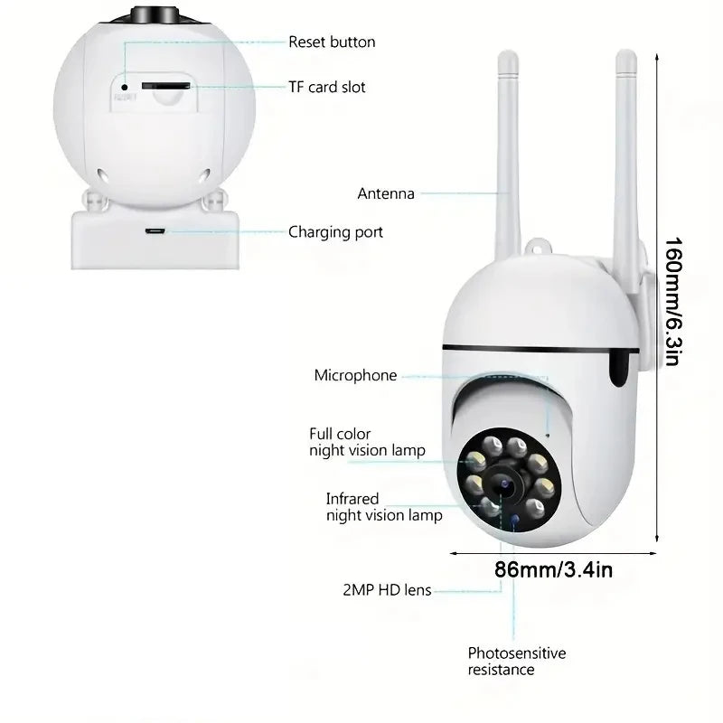 câmera de monitoramento sem fio 360