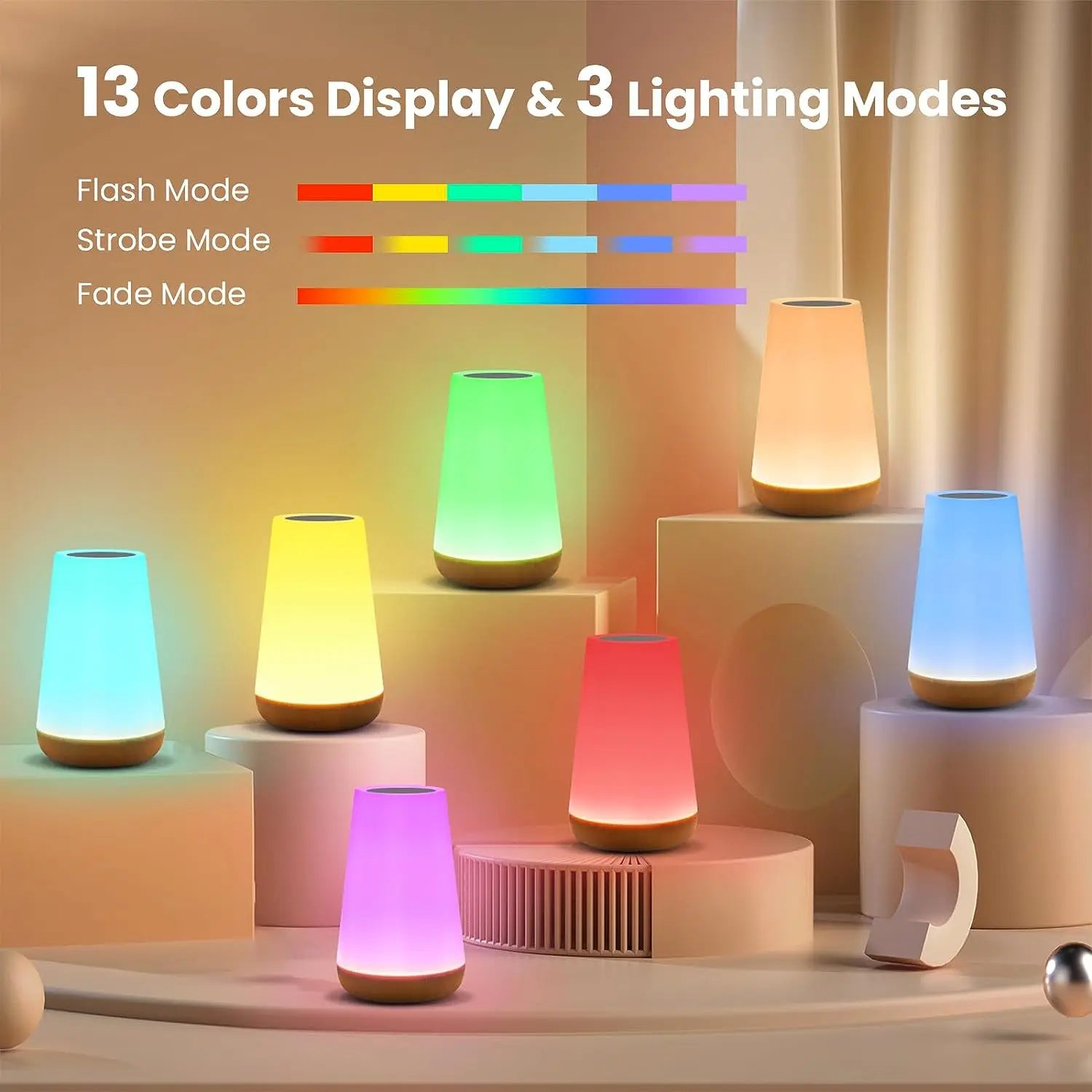 Lampada noturna 13 cores