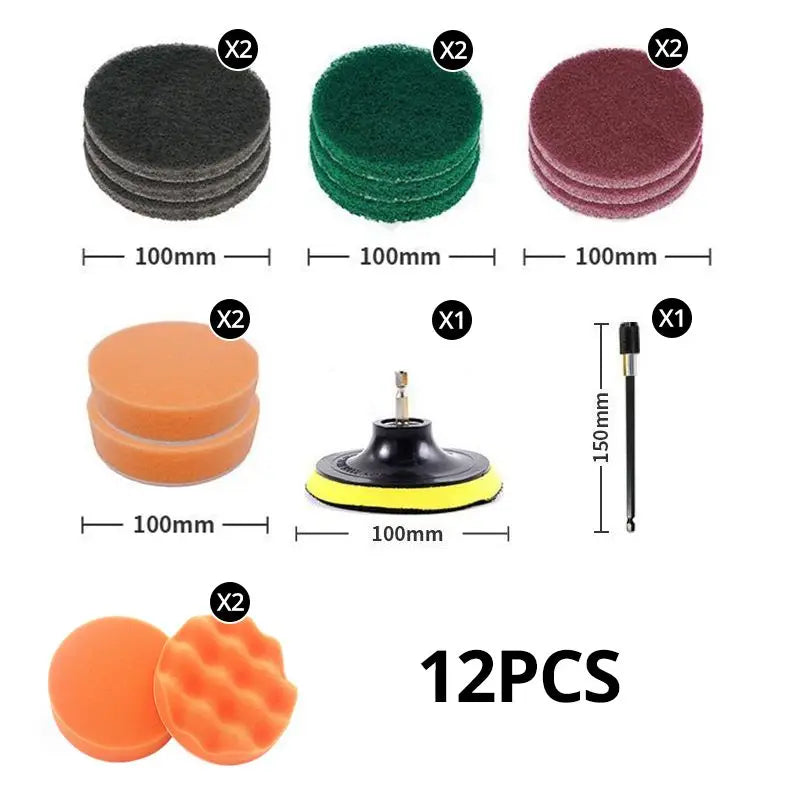 12 peças, conjunto de fixação de escova de broca