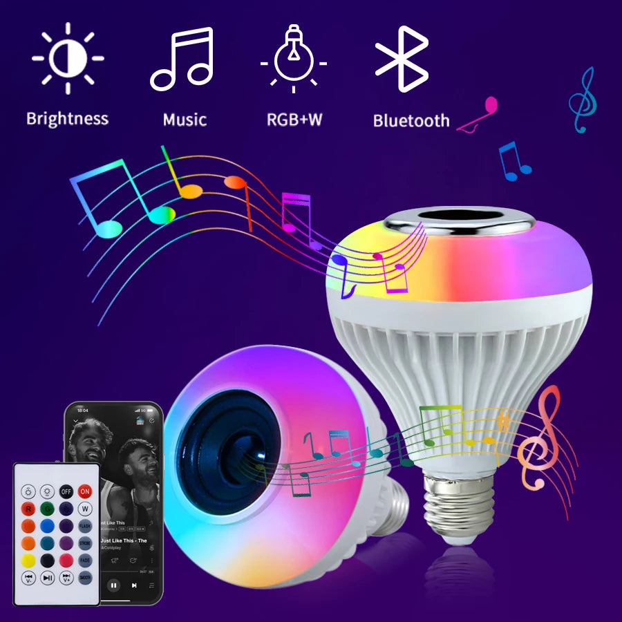lâmpada rgb multi-cor alto-falante